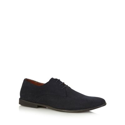 Red Herring Big and tall navy suede lace up shoes